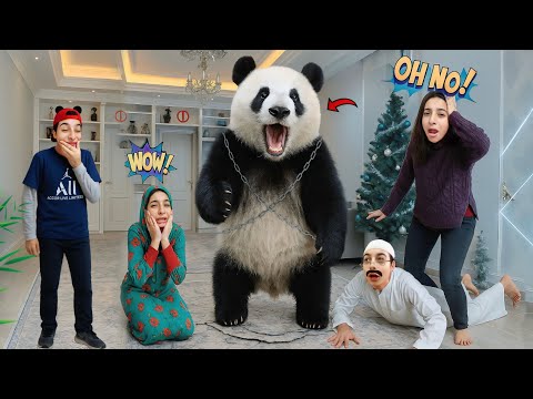 لما اخوك الصغير يجيب باندا متوحشه البيت🐼😂( الباندا اقتحمت المنزل وحصل كارثه😱)روان ستارز😍