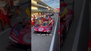 The winning trio reunited in pitlane 🫶 #FerrariHypercar #Ferrari499P #WEC #6HCOTA