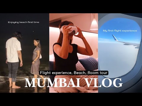 Mumbai Vlog || My First Flight Experience ✨✈️ || Room tour, beach, food & much more || Gulguli Singh