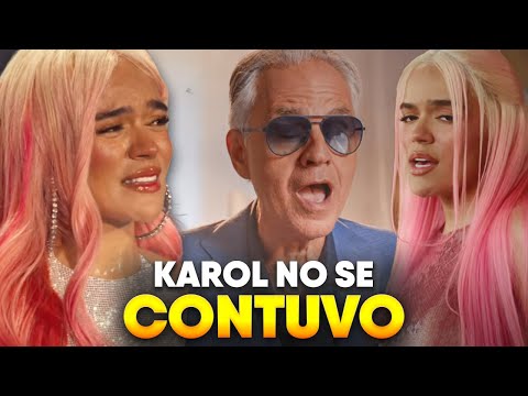 No se Contuvo: Karol G Llora al Ver el Rechazo de "Vivo Por Ella" Junto a Andrea Bocelli.