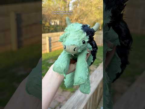 Let’s make a neon green alien smudge cow jellycat 💚🐮 #jellycat #alien #cow #customized #diy