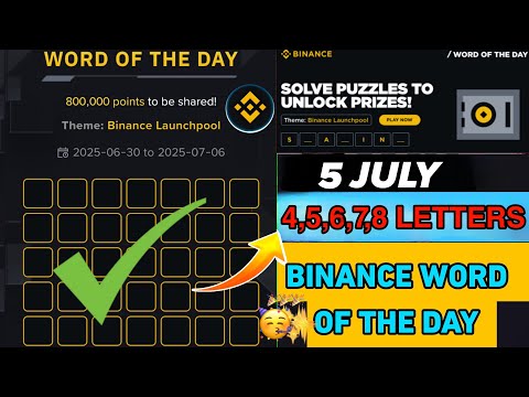 Binance Word of the Day Answer Today 5 July 2025 | 6 Letter Binance Word of the Day Answer