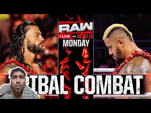 WWE Raw Roman Reigns vs Solo Sikoa Match Highlights and Watch Along With me