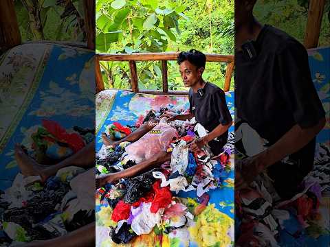 Dari limbah kantong plastik jadi lukisan wajah kang Dedi Mulyadi