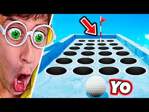 HOYO TROLL vs HERMANO 🧊⛳😂! (mapa hielo imposible) - GOLF IT