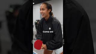 Tennis sisters face off at ping pong
