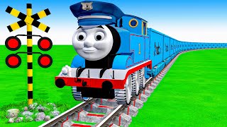 【踏切アニメ】あぶない電車 3 Train Thomas vs Fumikiri 3D Railroad Crossing Animation #1 #train