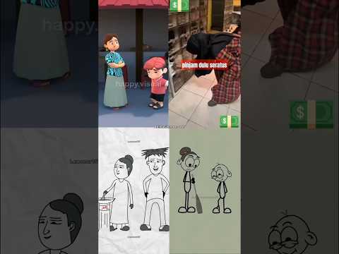 Pinjam Dulu Seratus (9)‼️🤣🤣 [kolaborasi bersama@animasinabell1 @happy.visualYt ] #shorts