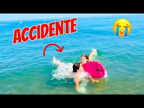 MARTINA Y DANIELA ACCIDENTE EN LA PLAYA NUESTRO PRIMER DIA