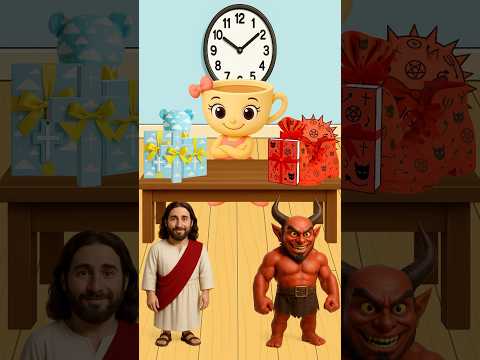 Cappuccino's birthday party 🎂🥳 ☕. Gift from the devil 😈 and Jesus 😇. #Jesus #biblequiz