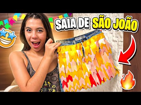 FIZ UMA SAIA DE BANDEIRINHAS DE SÃO JOÃO PARA SARAH!