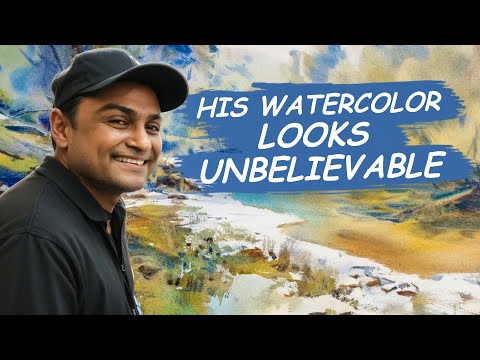 THIS IS STUNNING! Learn ICONIC WATERCOLOR technique of Chan Dissanayake