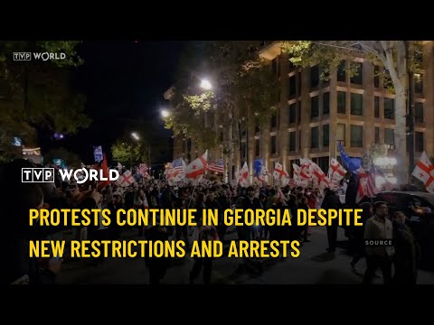 YouTube video thumbnail: Protests Continue in Georgia Despite New Restrictions and Arrests