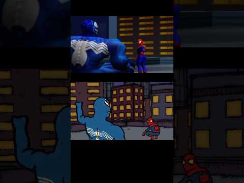 My animation and the original cutscene from #spiderman2000  #chicolantern #animation