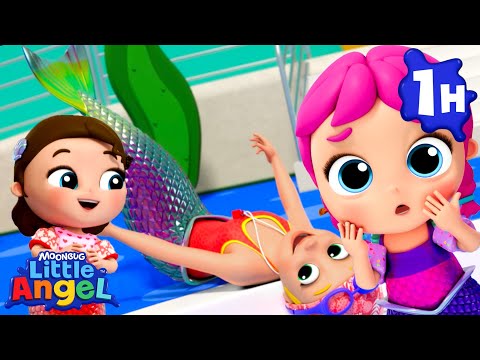 Mermaid Singalong | Little Angel | Melody Time: Moonbug Kids Songs