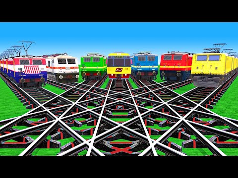 【踏切アニメ】あぶない電車 railgadi aa gayi chuk chuk chuk railgadi rangbirangi railgadi #1