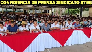 CONFERENCIA DE PRENSA DEL SINDICATO MAGISTERIAL STEG DESDE CUILAPA, GUATEMALA.
