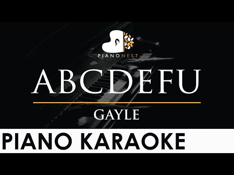 GAYLE – abcdefu – Piano Karaoke Instrumental Cover with Lyrics