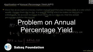 Problem on Annual Percentage Yield
