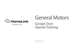 General Motors - HomeLink Training for Garage Doors video poster