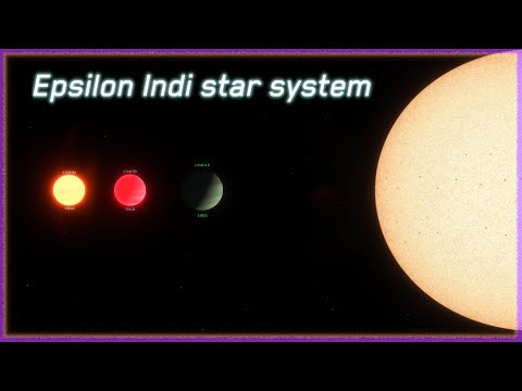 Epsilon Indi Star system near Sun in space engine