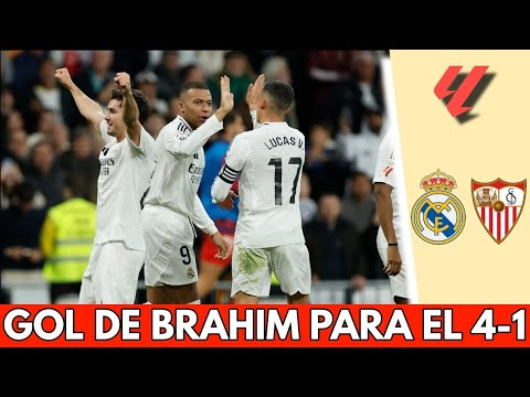 GOL DE BRAHIM DÍAZ con asistencia de MBAPPÉ para el 4-1 del REAL MADRID vs SEVILLA | La Liga