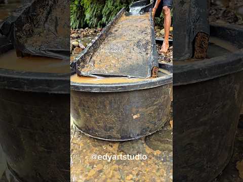 Biar ngambil emas dengan mudah gunakan talang ijuk aren ini