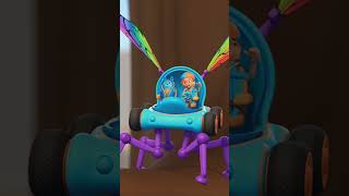 Tiny Blippi Meets a Spencer The Spider?! 😲🕸️  Learn with #Blippi #BlippiWonders #Shorts