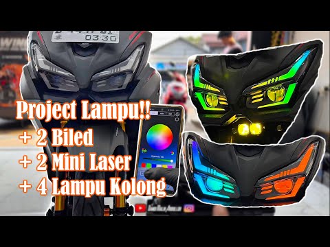 Project BILED + Mini Laser + Lampu Kolong ‼️ Aerox Turbo Makin Menyala dan Sangar