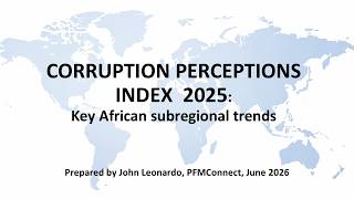 Corruption Perceptions Index 2025 Key African subregional trends