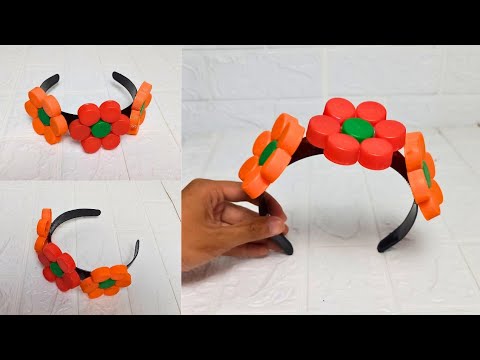 Idea Make Headbands From Plastic Bottle Cap || Tutorial Membuat Bando Dari Tutup botol