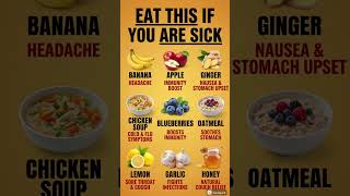 EAT THIS IF YOU ARE SICK 9 Natural Remedies for Common Ailments! #healthtips #shorts