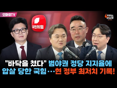 [신인규의 핫스팟] "바닥을 쳤다" 범야권 정당 지지율에 압살 당한 국힘···현 정부 최저치 기록!