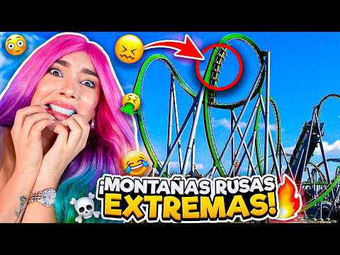 😱 Me subí a las MONTAÑAS RUSAS más EXTREMAS del mundo y ¡NO VAS A CREER mi reacción! 🎢  Lulu99