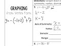 Exploring Vertex Form in Quadratic Functions