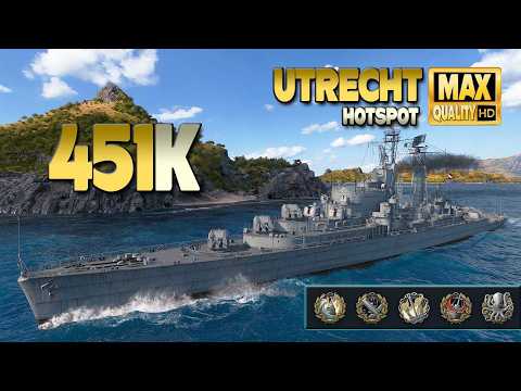 Cruiser Utrecht  Record damage on map Hotspot   World of Warships
