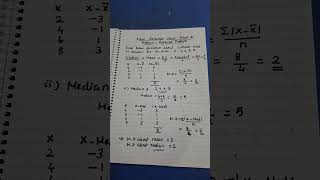 Mean deviation about Mean and Median-Exercise problem