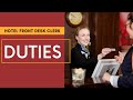 Hotel Selection and Front Office Roles