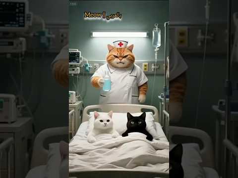 شوفو الممرض الشرير عمل ايه في القطط #catvideos #cats #ai #cartoon #aivideo #aishorts #meow #funny