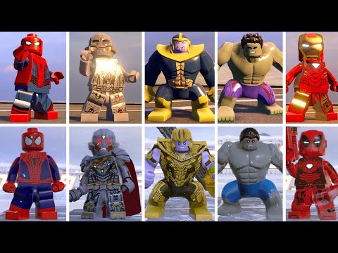 Evolution of Characters in LEGO Marvel Super Heroes 3 vs Avengers (Side by Side Comparison)