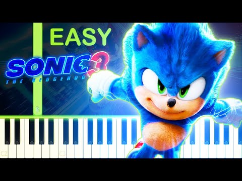 Run It | Sonic The Hedgehog 3 Movie - EASY Piano Tutorial