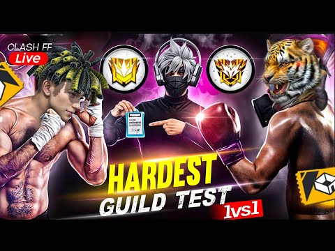 HARDEST GUILD TEST 1 V 1 👿 100% FAIR TESTING 🔥 #freefirelive #classyfreefire