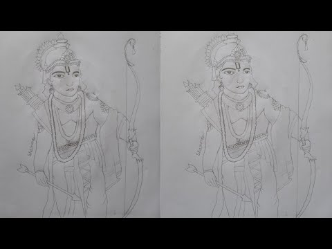 How To draw Shri Ram/ Jai Shri Ram / Shri Ram Drawing / Step by step drawing 🙏🙏🙏