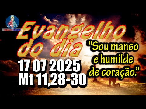 EVANGELHO DO DIA 17/07/2025 COM REFLEXÃO. Evangelho (Mt 11,28-30)