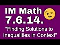 Inequalities and Functions Assessment