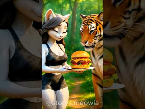 😭😱 The kitten just wanted a tiger friend to play with #cats #cat #kitten #kitty #story #ai #shorts