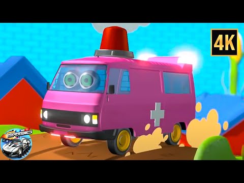 Wheels on the Ambulance, Vehicle Cartoon for kids