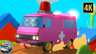 Wheels on the Ambulance, Vehicle Cartoon for kids