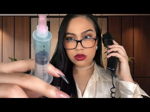 ASMR Receptionist Who’s OBSESSED With You Gives U TINGLY Botox Injections + Typing 🌧️ RP, light gum