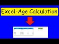 Excel Age Calculation Techniques